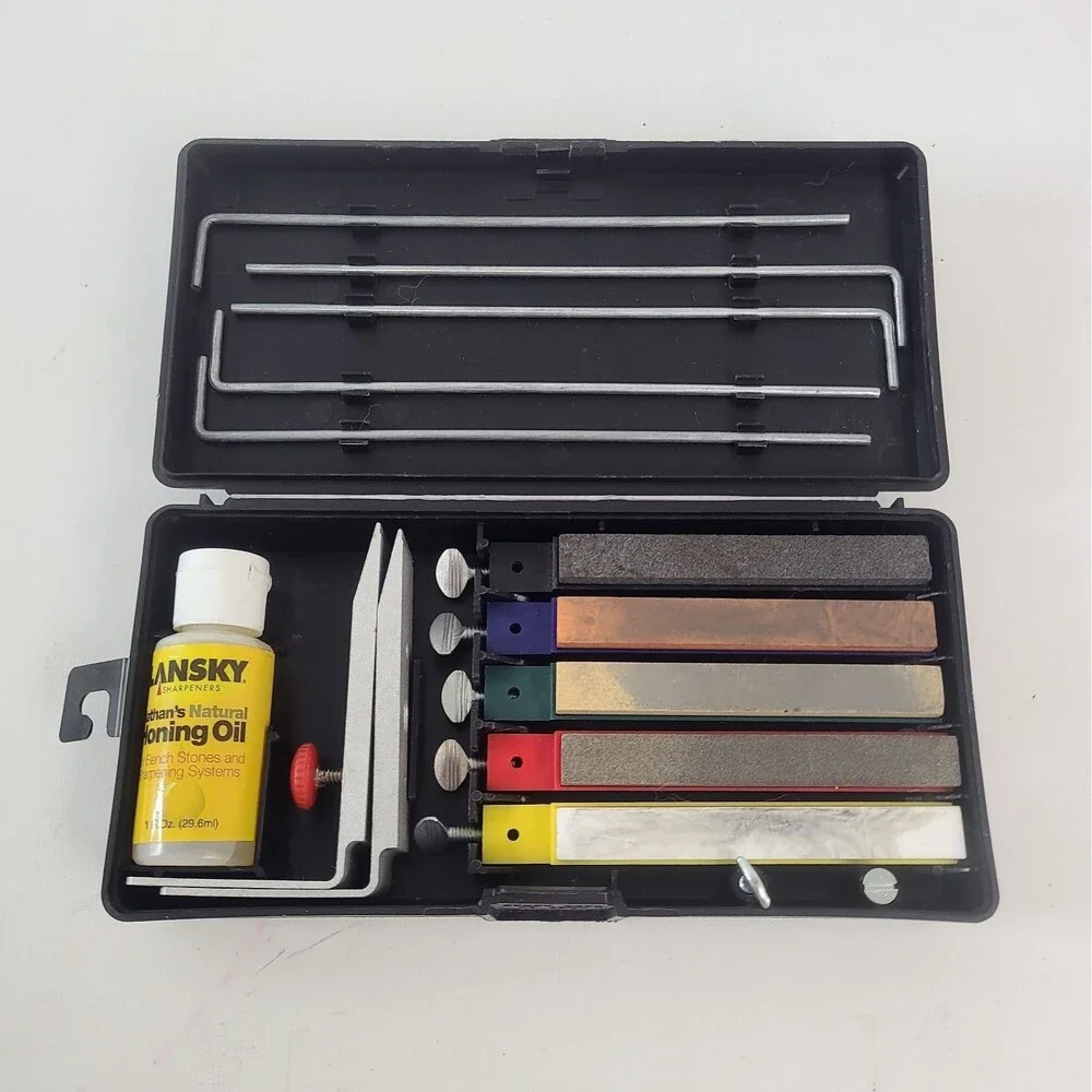 Lansky Deluxe 5-Stone Precision Angle Knife Sharpening Stone System Sharpener